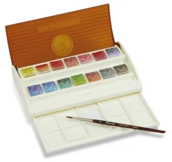 Sennelier Zestaw akwareli w półkostkach l'Aquarelle Travel Box - - 14 szt. > Farby Akwarelowe