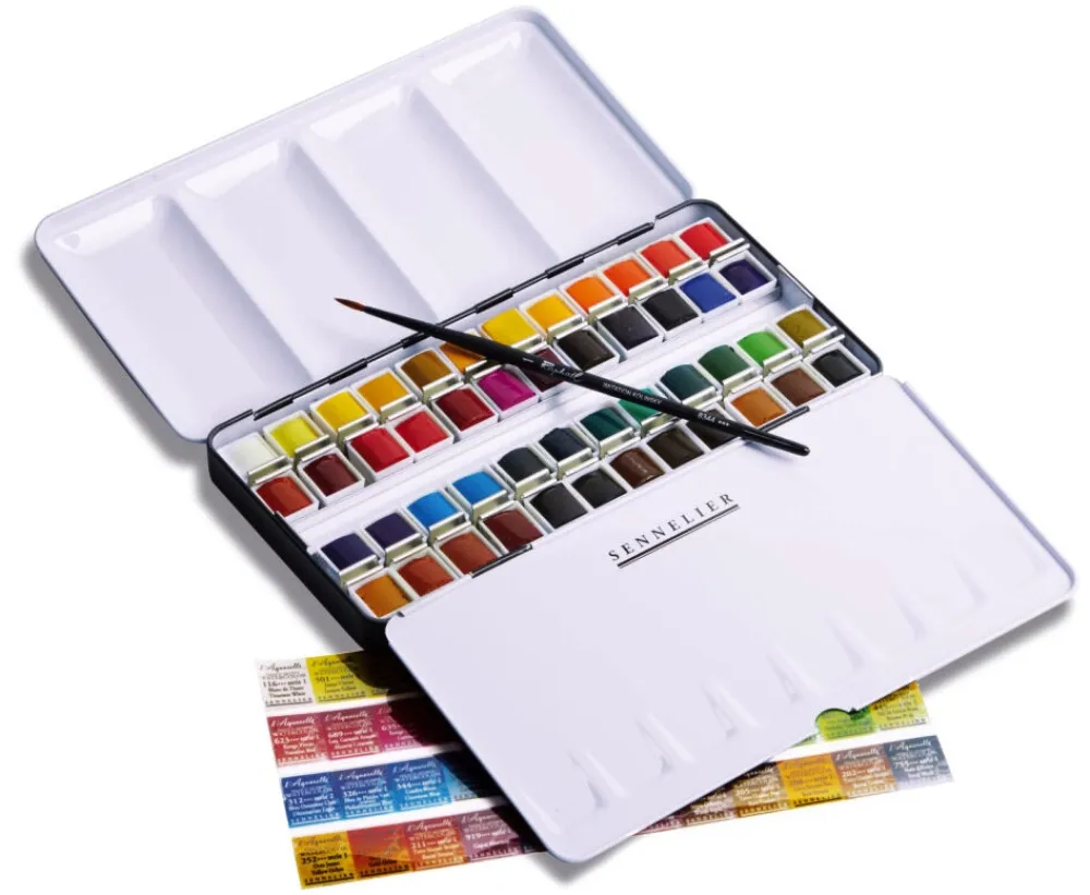 Sennelier Zestaw akwareli w półkostkach l'Aquarelle - - 48 szt.