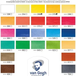 Van Gogh Zestaw akwareli w półkostkach - - 24 kolory