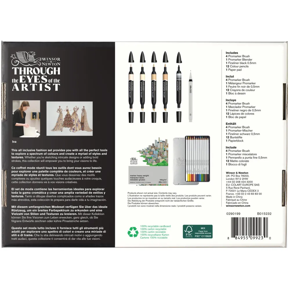 Winsor & Newton Zestaw artystyczny Mixed Media Fashion - - 19 pcs