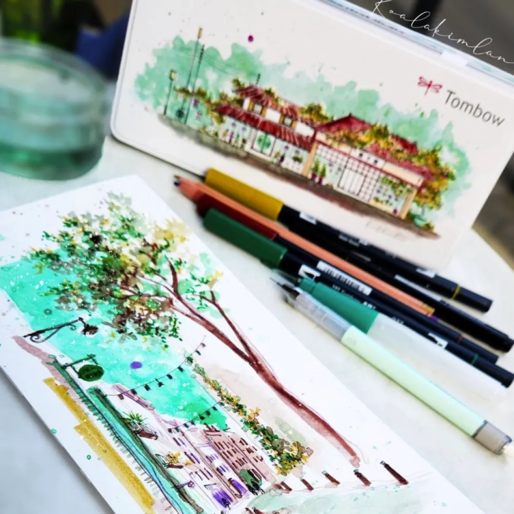 Tombow Zestaw artystyczny Urban Sketching Japan Edition - - 8 szt. > Zestawy Do Rysunku