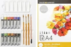 Daler Rowney Zestaw artystyczny z akrylami Acrylic Set - - 25 szt. > Farby Akrylowe
