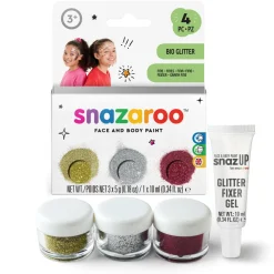 Snazaroo Zestaw brokatów do twarzy i ciała Fine - - 3 kolory x 5 g