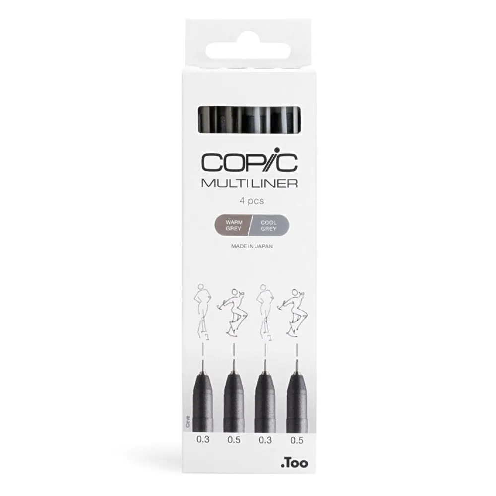 Copic Zestaw cienkopisów Multiliner - Grays 4 szt.
