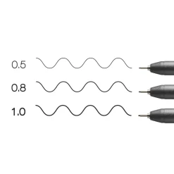 Copic Zestaw cienkopisów Multiliner Broad - Black 3 szt.