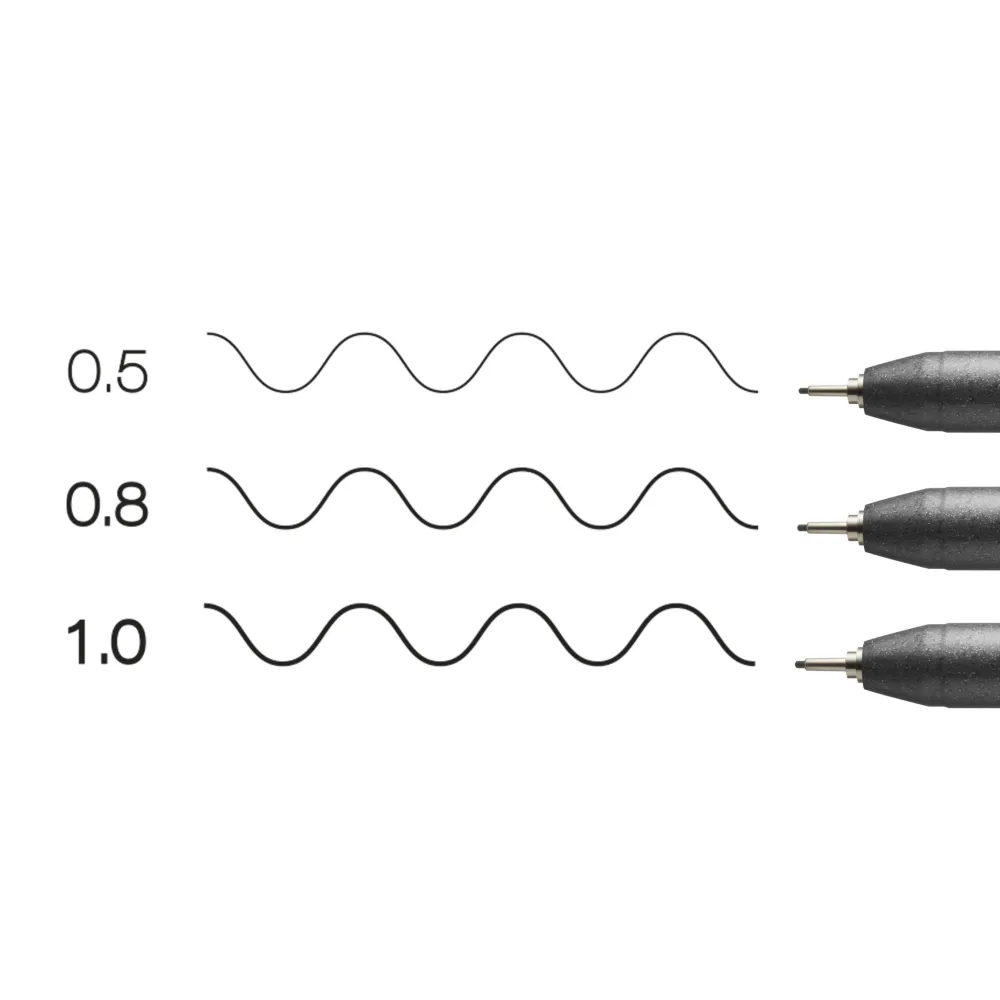 Copic Zestaw cienkopisów Multiliner Broad - Black 3 szt.