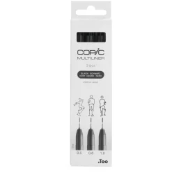 Copic Zestaw cienkopisów Multiliner Broad - Black 3 szt.
