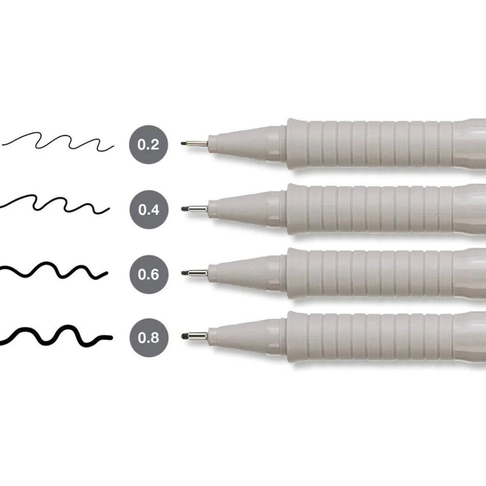 Faber-Castell Zestaw cienkopisów Ecco Pigment - - 4 szt. > Cienkopisy