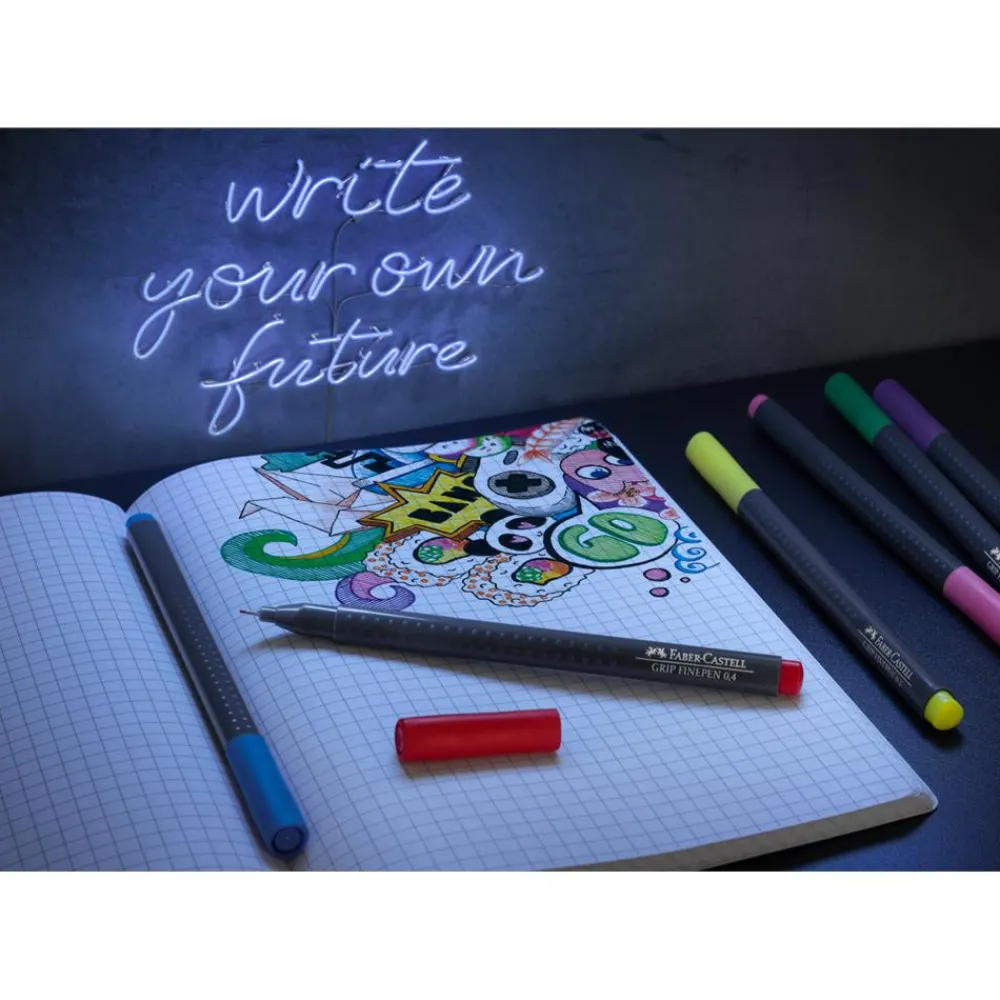 Faber-Castell Zestaw cienkopisów Grip Finepen - - 5 kolorów > Cienkopisy