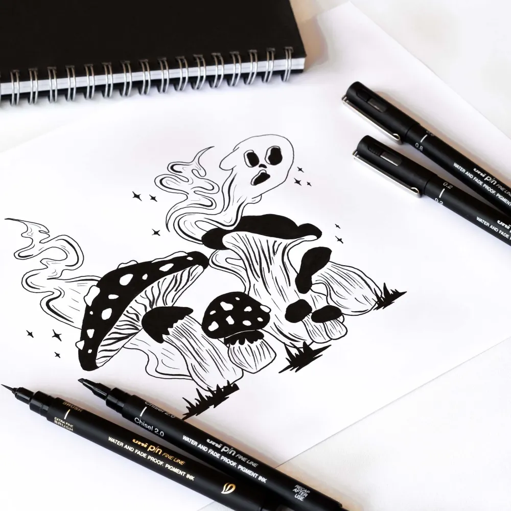 Uni Zestaw cienkopisów kreślarskich Pin 200 Calligraphy - - 5 szt.