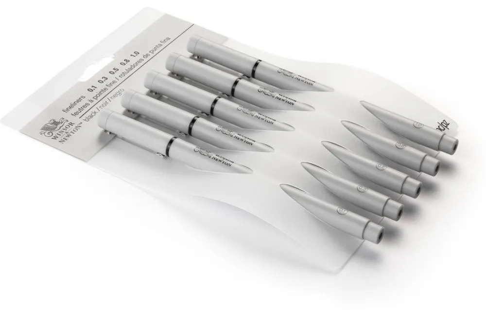 Winsor & Newton Zestaw cienkopisów kreślarskich - - czarne, 5 szt.