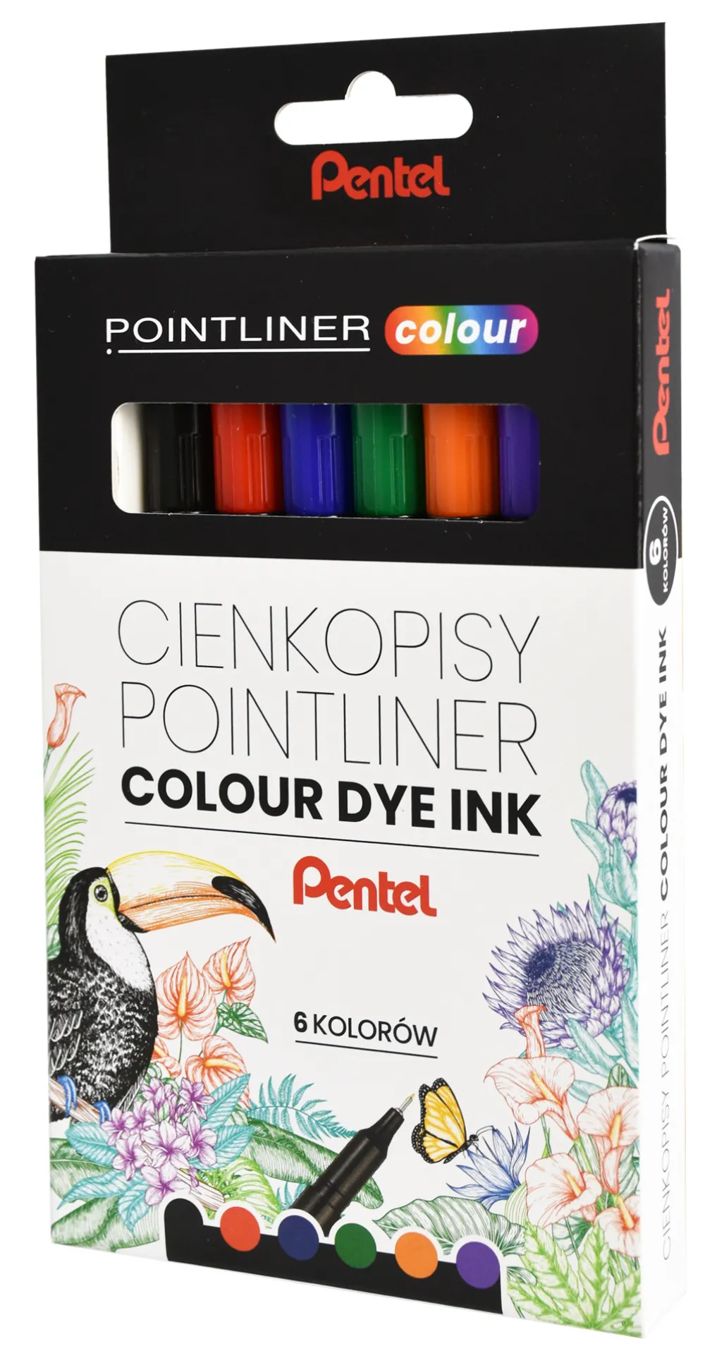 Pentel Zestaw cienkopisów Pointliner Colour 0,4 mm - - 6 szt. > Cienkopisy