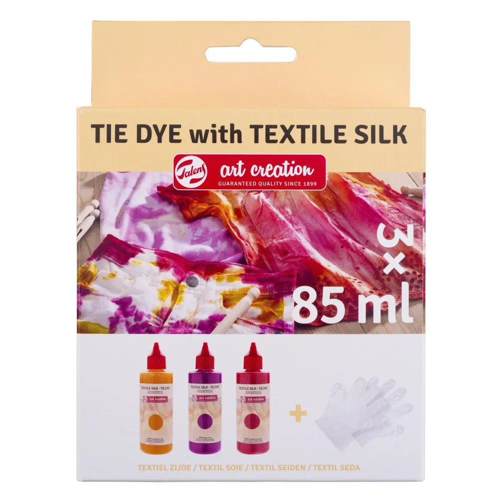 Talens Art Creation Zestaw do farbowania ubrań Tie Dye Textile Silk - - różowy > Farby I Pisaki Do Tkanin
