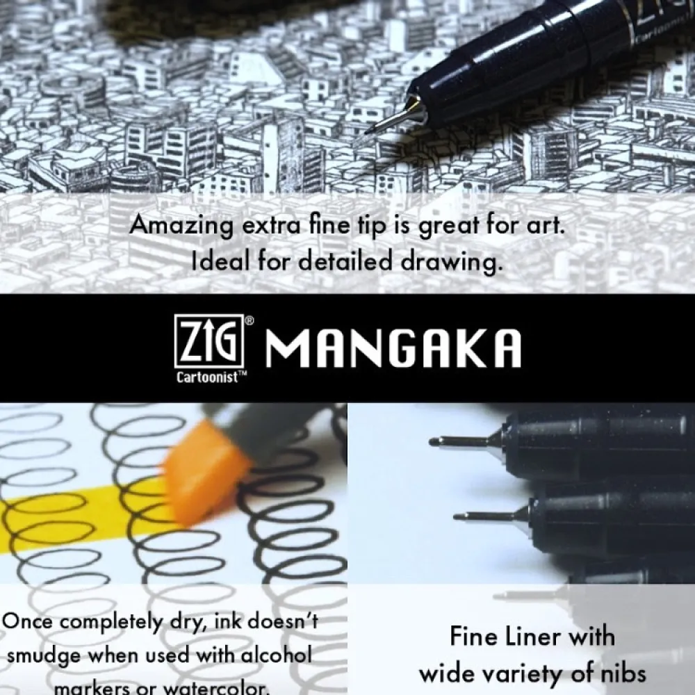 Kuretake Zestaw do ilustracji Illustration Basic Set 2 Inktober 2025 - - 5 szt.