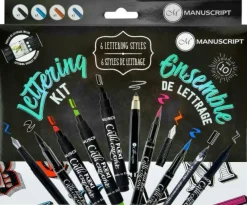 Manuscript Zestaw do kaligrafii i letteringu z książką - - Lettering Kit