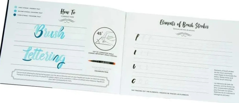 Manuscript Zestaw do kaligrafii i letteringu z książką - - Lettering Kit