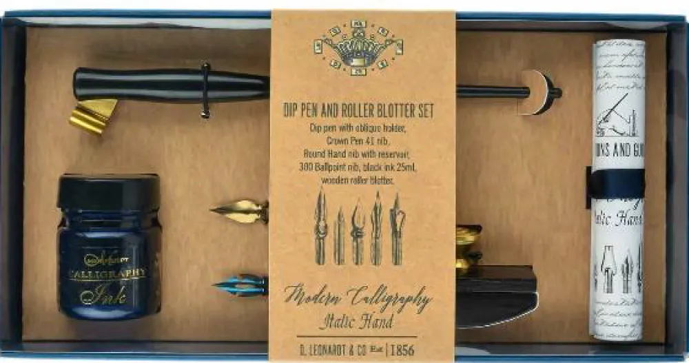 Manuscript Zestaw do kaligrafii z bibularzem - - Pen & Roller Blotter Set > Zestawy Do Kaligrafii|Lakowanie Kopert