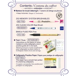 Kuretake Zestaw do kaligrafii Zig Brush Lettering Starter Set - - 5 szt. > Zestawy Do Kaligrafii