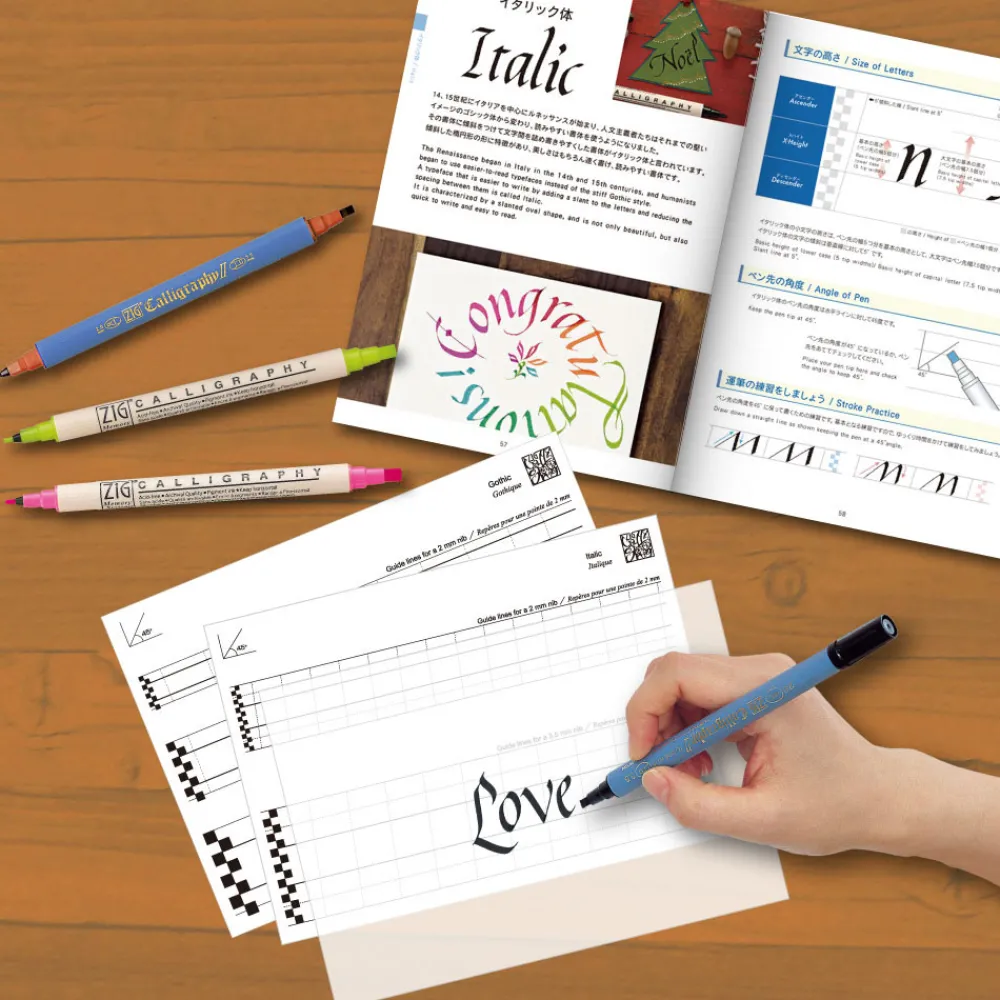 Kuretake Zestaw do kaligrafii Zig Calligraphy Starter Set - - 5 szt.
