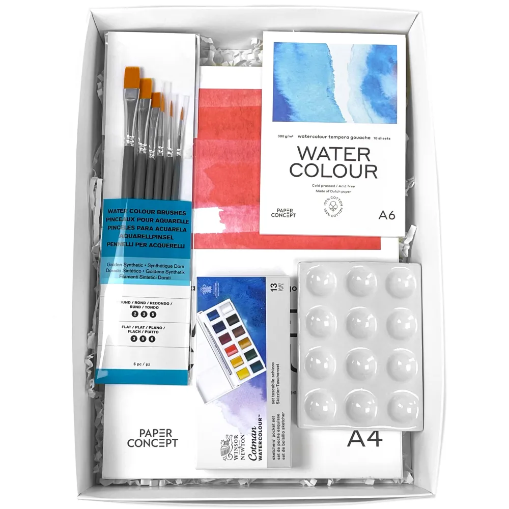 PaperConcept Zestaw do malarstwa akwarelowego Watercolour Set -