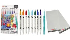 Pentel Zestaw do malowania Brush Sign Pen Twin Landscape - - 8 szt. ><noscript><img width=