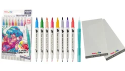 Pentel Zestaw do malowania Brush Sign Pen Twin Manga - - 8 szt.