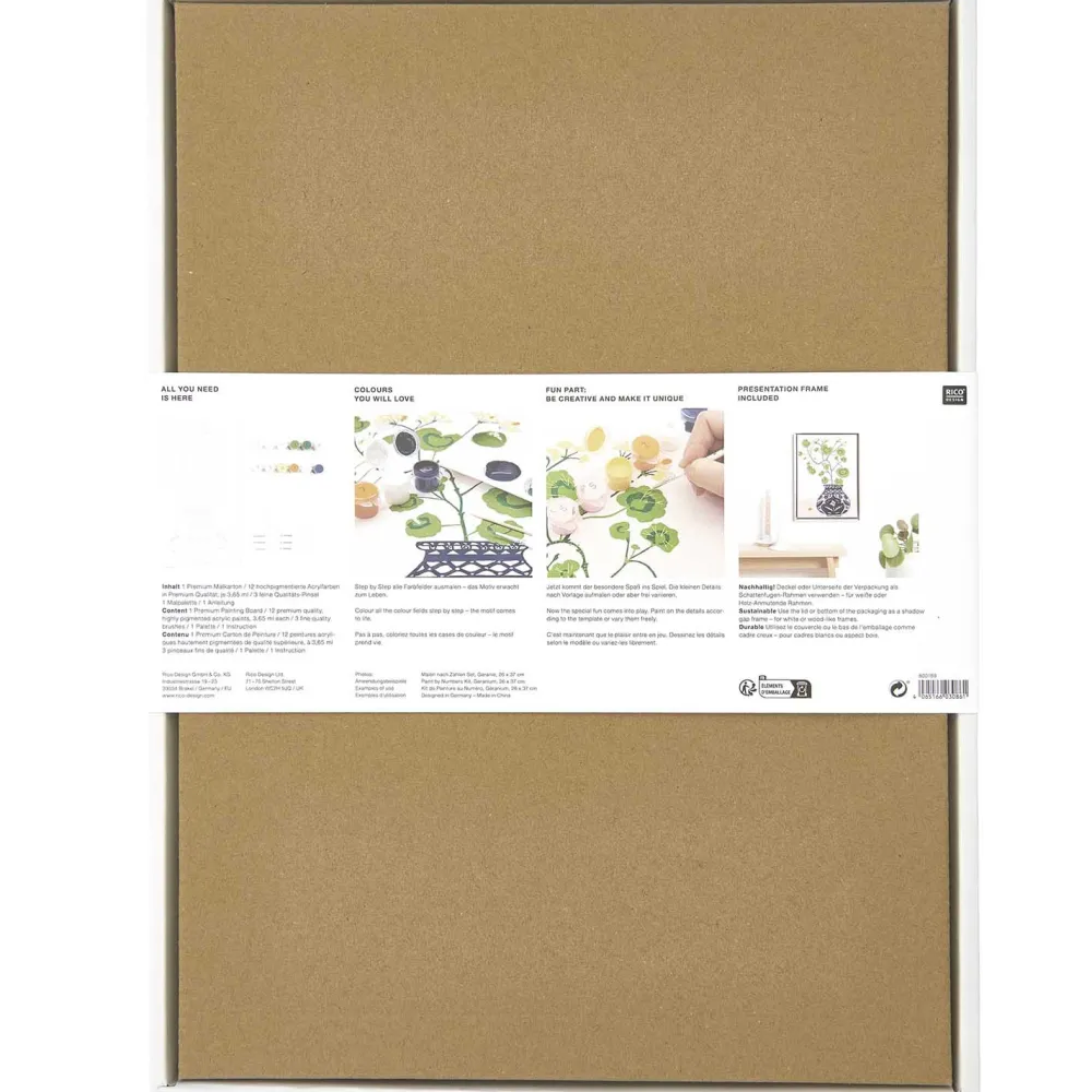Rico Design Zestaw do malowania po numerach - - Geranium