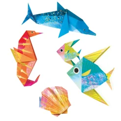 Djeco Zestaw do origami - - Morskie zwierzęta, 24 szt. ><noscript><img width=