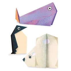 Djeco Zestaw do origami - - Zwierzęta polarne, 24 szt. > Papier Origami