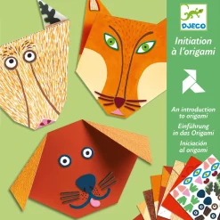 Djeco Zestaw do origami z naklejkami - - Zwierzaki