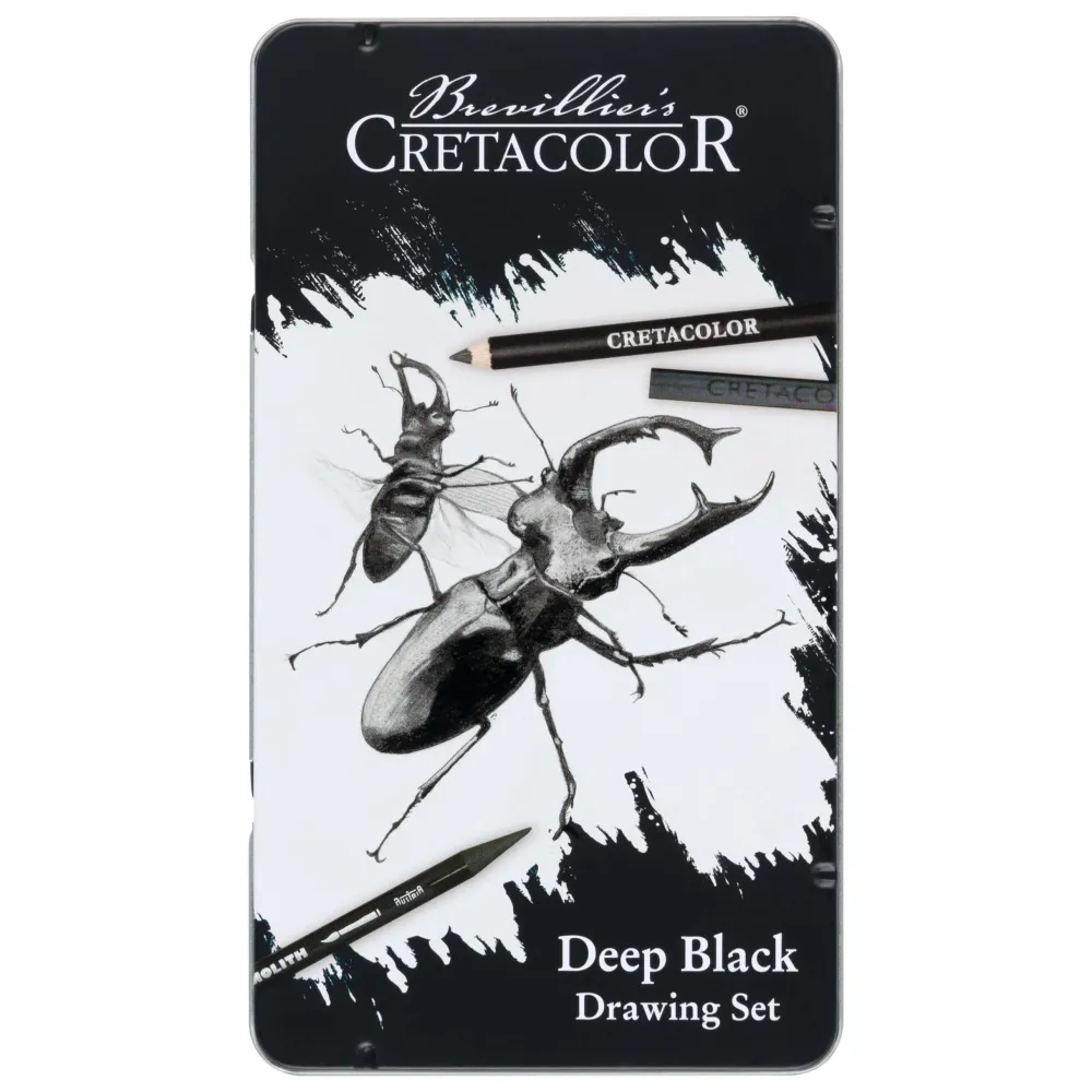 Cretacolor Zestaw do rysowania Deep Black Drawing Set - - 10 szt. > Zestawy Do Rysunku