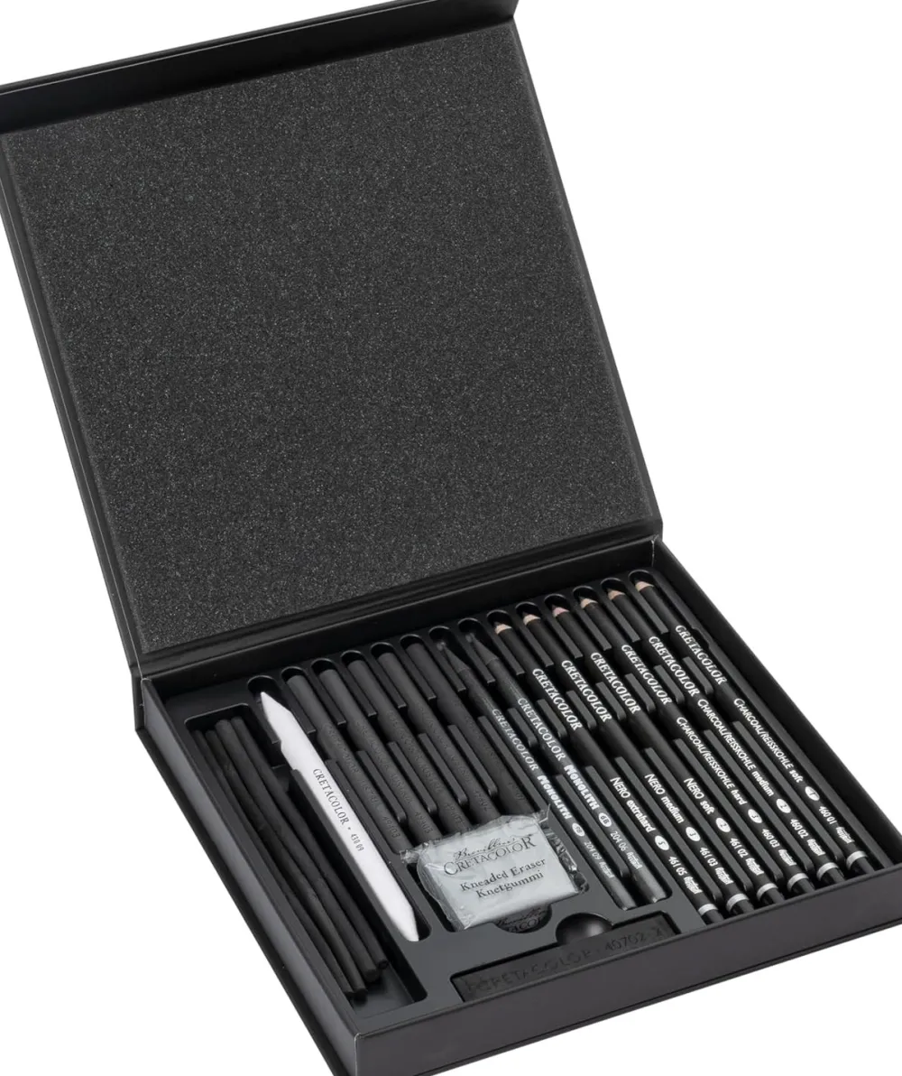 Cretacolor Zestaw do szkicowania Black Box - - 20 szt. > Zestawy Do Rysunku