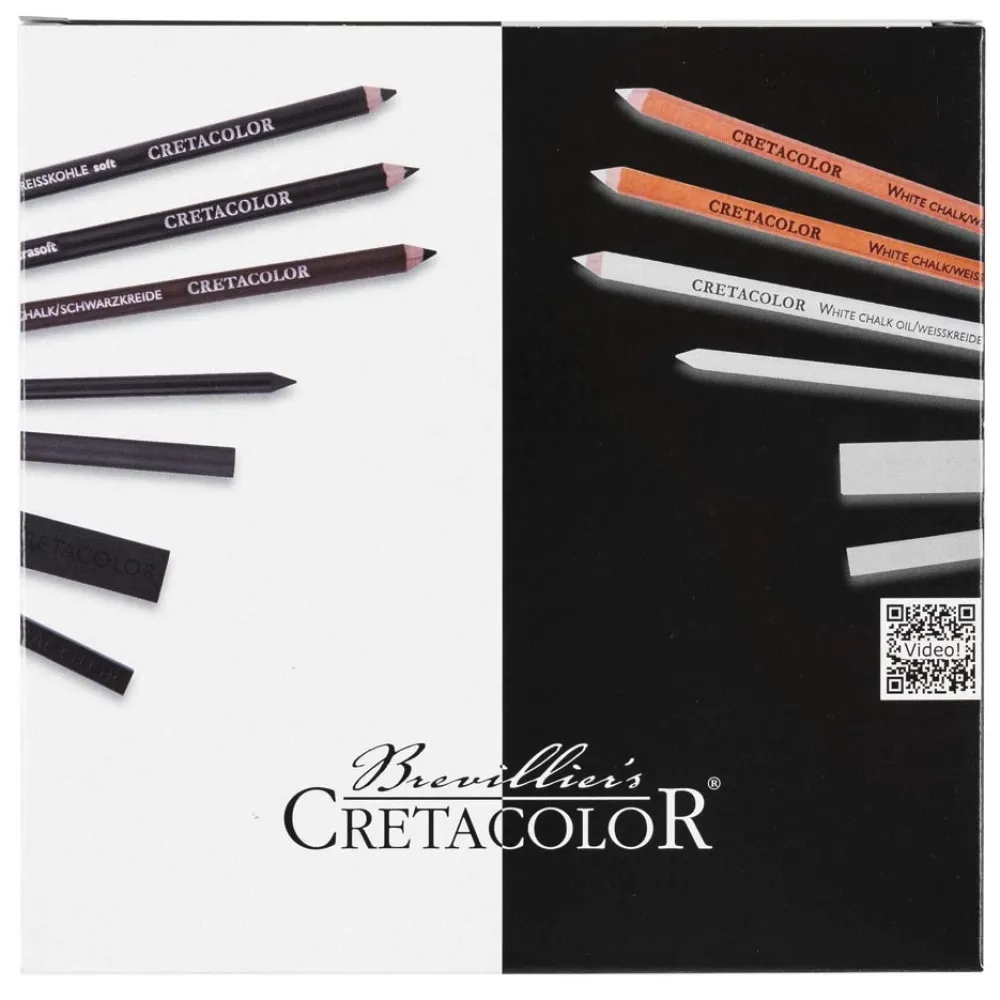 Cretacolor Zestaw do szkicowania Black & White Box - - 25 szt.