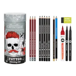 Cretacolor Zestaw do szkicowania tatuaży Tattoo - - 14 szt.