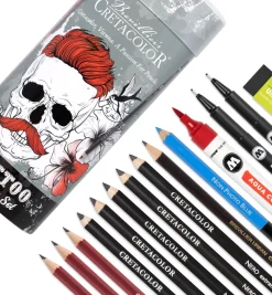 Cretacolor Zestaw do szkicowania tatuaży Tattoo - - 14 szt.