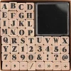 Rico Design Zestaw drewnianych stempli ABC & Numbers - Paper Poetry - bold alfabet, 48 szt.
