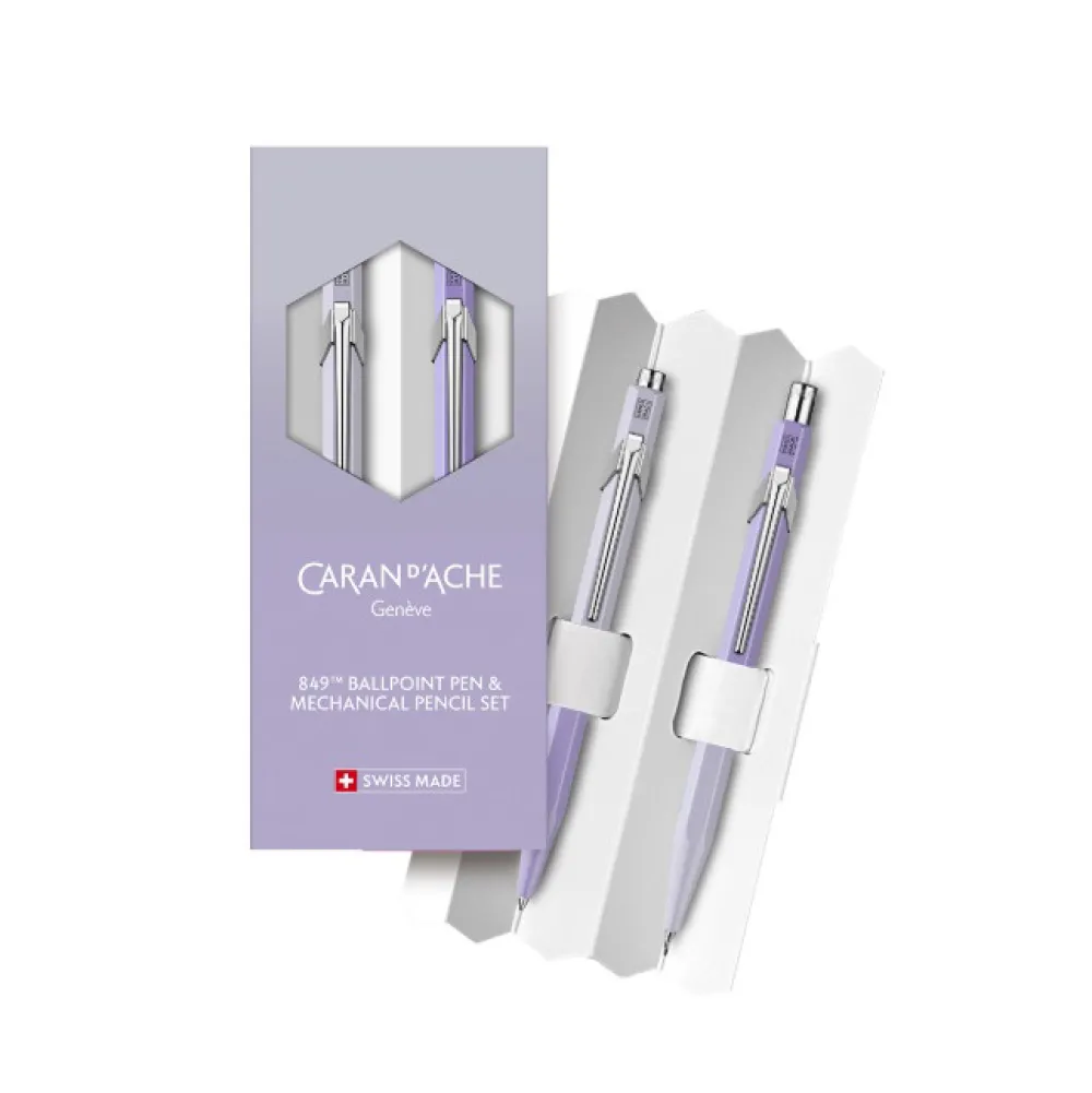 Caran d'Ache Zestaw długopis 849 i ołówek 844 - - Blooming Lavender, 2 szt. > Ołówki|Długopisy