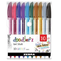 Zebra Zestaw długopisów żelowych Doodler'z Fashion & Neon - - 10 kolorów > Długopisy Żelowe