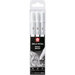Sakura Zestaw długopisów żelowych Gelly Roll - - białe, 3 szt.
