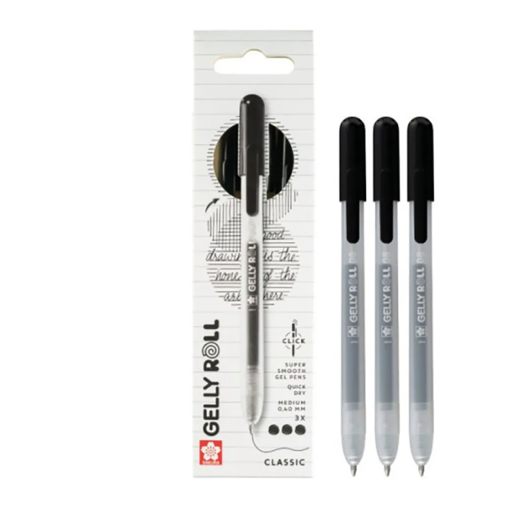Sakura Zestaw długopisów żelowych Gelly Roll Classic - - Blue, 0,40 mm, 3 szt. > Długopisy Żelowe|Markery, Brushpeny I Pisaki