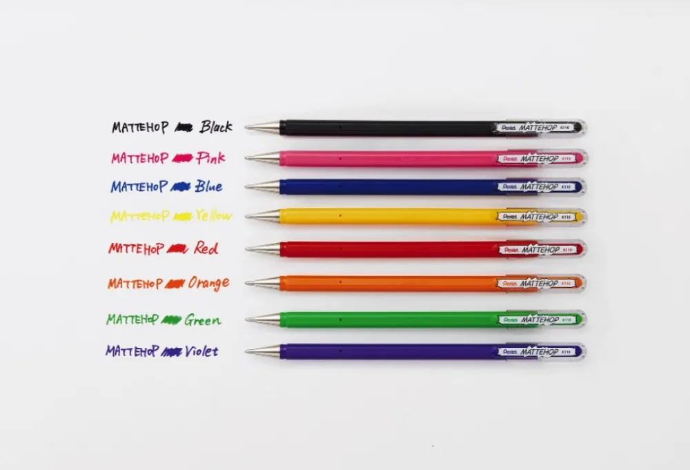 Pentel Zestaw długopisów żelowych Mattehop - - 4 kolory