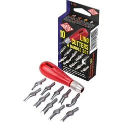 Essdee Zestaw dłutek do linorytu Lino Cutters & Handle Kit - - 11 szt.