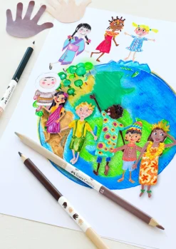 Faber-Castell Zestaw dwustronnych kredek Grip, edycja Children of the world - - 3 szt. ><noscript><img width=