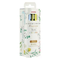 Zebra Zestaw dwustronnych zakreślaczy Mildliner Fragrance - - 6 szt. ><noscript><img width=
