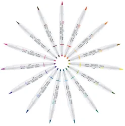 Zebra Zestaw dwustronnych zakreślaczy Mildliner Brush - - 15 kolorów ><noscript><img width=