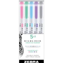 Zebra Zestaw dwustronnych zakreślaczy Mildliner Neutral - - 5 kolorów > Markery, Brushpeny I Pisaki