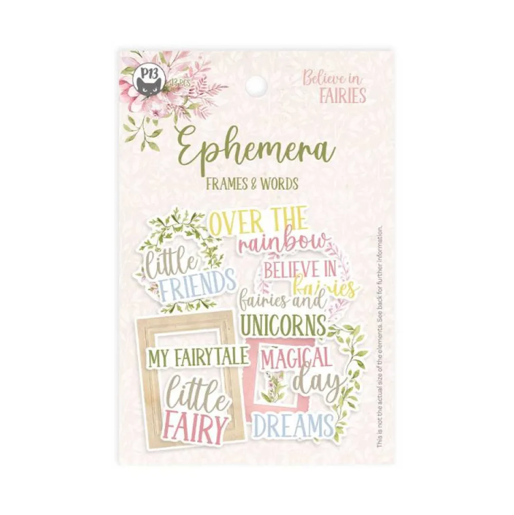 Piatek Trzynastego Zestaw elementów Ephemera - Piątek Trzynastego - Believe in Fairies 13 szt. > Papiery Do Scrapbookingu