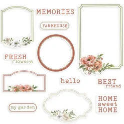 Piatek Trzynastego Zestaw elementów Frames and Words - Piątek Trzynastego - Farm Sweet Farm - 12 szt. > Papiery Do Scrapbookingu