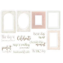 Piatek Trzynastego Zestaw elementów Frames and Words - Piątek Trzynastego - Love and lace 13 szt. > Papiery Do Scrapbookingu