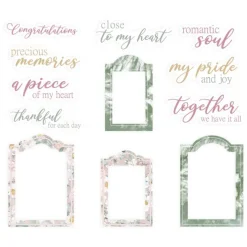 Piatek Trzynastego Zestaw elementów Frames and Words - Piątek Trzynastego - Precious 12 szt. > Papiery Do Scrapbookingu